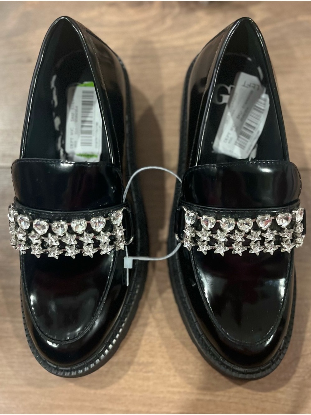 GB Alter-Ego Rhinestone Y2K Style Lug Sole Loafers